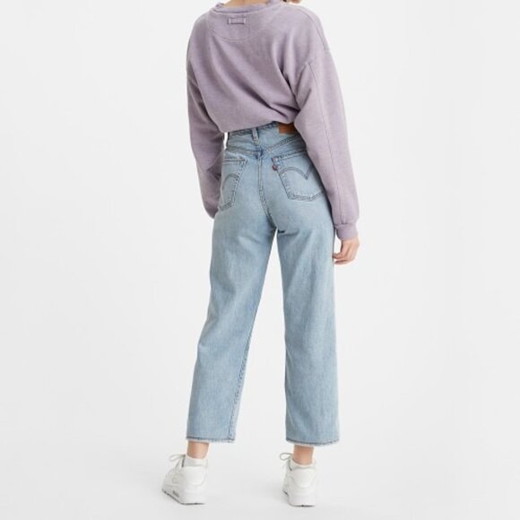 Levi’s Ribcage Straight Ankle Jeans - Middle Road Wash - Size 32 - Picture 7 of 7